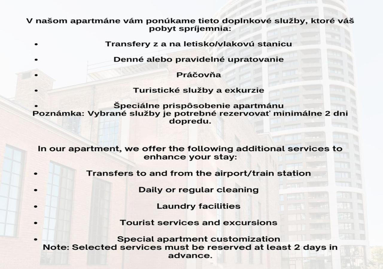 Skau Blue Residence In Sky Park 21 Floor 2 Tower Panoramic View Free Parking Bratysława Zewnętrze zdjęcie